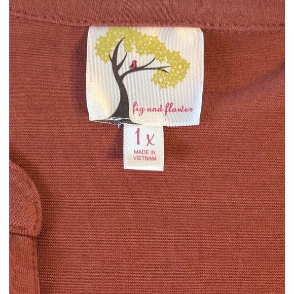 Anthropologie Fig And Flower Women's Size 1X Top Embroidered Boho - Picture 3 of 8